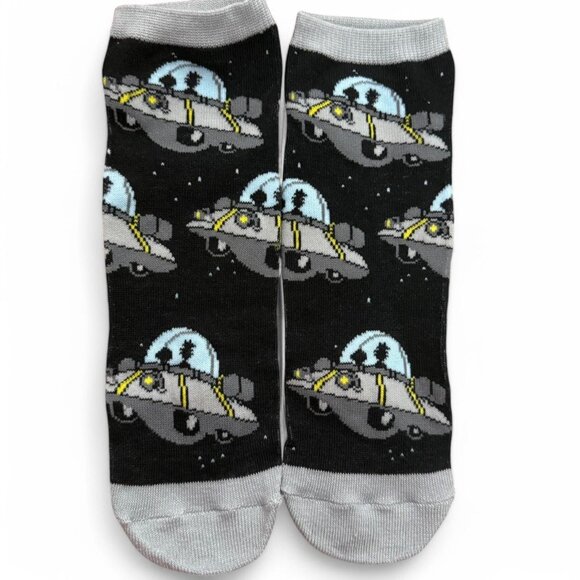 Rick And Morty Funny Ufo  spaceship socks from Rick and Morty cartoon series - Picture 1 of 3